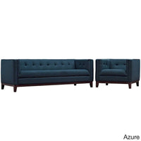 Ensemble de mobilier de salon capitonné Serve, 2 pièces