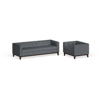 Ensemble de mobilier de salon capitonné Serve, 2 pièces