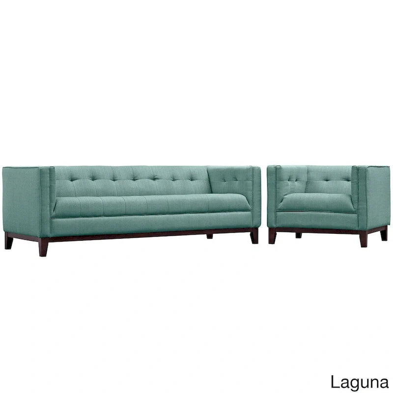 Ensemble de mobilier de salon capitonné Serve, 2 pièces