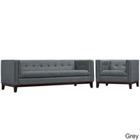 Ensemble de mobilier de salon capitonné Serve, 2 pièces