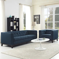 Ensemble de mobilier de salon capitonné Serve, 2 pièces