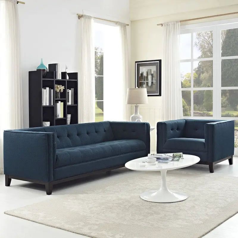 Ensemble de mobilier de salon capitonné Serve, 2 pièces