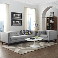 Ensemble de mobilier de salon capitonné Serve, 2 pièces