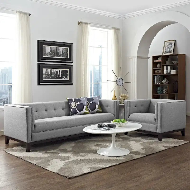 Ensemble de mobilier de salon capitonné Serve, 2 pièces