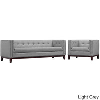 Ensemble de mobilier de salon capitonné Serve, 2 pièces