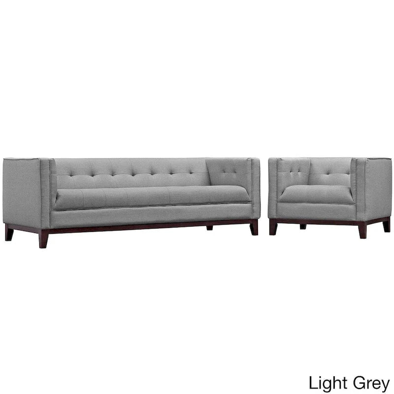 Ensemble de mobilier de salon capitonné Serve, 2 pièces