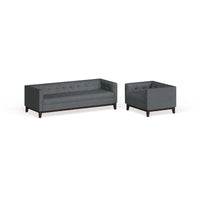 Ensemble de mobilier de salon capitonné Serve, 2 pièces