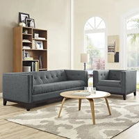 Ensemble de mobilier de salon capitonné Serve, 2 pièces