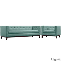 Ensemble de mobilier de salon capitonné Serve, 2 pièces
