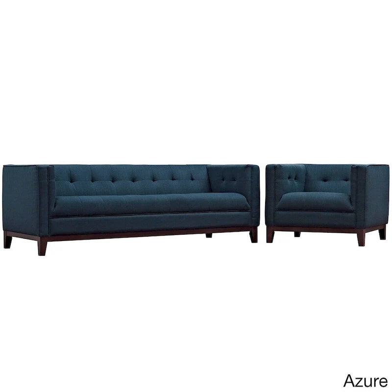 Ensemble de mobilier de salon capitonné Serve, 2 pièces