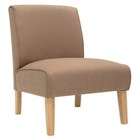 Fauteuil de salon en suède couleur sable de 75 cm de Tiffany Lenowski pour Warehouse