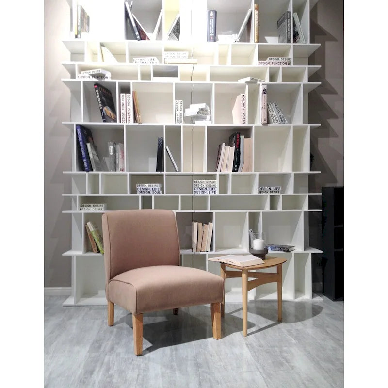 Chaise longue Warehouse of Tiffany Lenowski en suède couleur sable 29,5 pouces