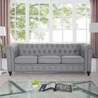 Canapé Chesterfield Emery, confort luxueux pour salons chaleureux, canapé moderne milieu de siècle, élégance et sérénité, 3 places