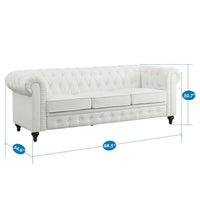 Canapé Chesterfield Emery, confort luxueux pour salons chaleureux, canapé moderne milieu de siècle, élégance et sérénité, 3 places