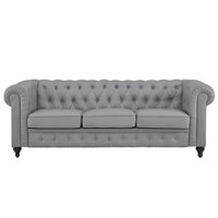 Canapé Chesterfield Emery, confort luxueux pour salons chaleureux, canapé moderne milieu de siècle, élégance et sérénité, 3 places