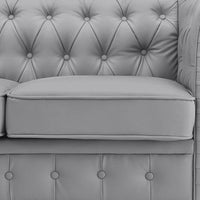 Canapé Chesterfield Emery, confort luxueux pour salons chaleureux, canapé moderne milieu de siècle, élégance et sérénité, 3 places