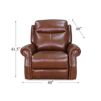 Hydeline Royce Fauteuil inclinable en cuir pleine fleur à gravité zéro avec inclinaison électrique et appui-tête