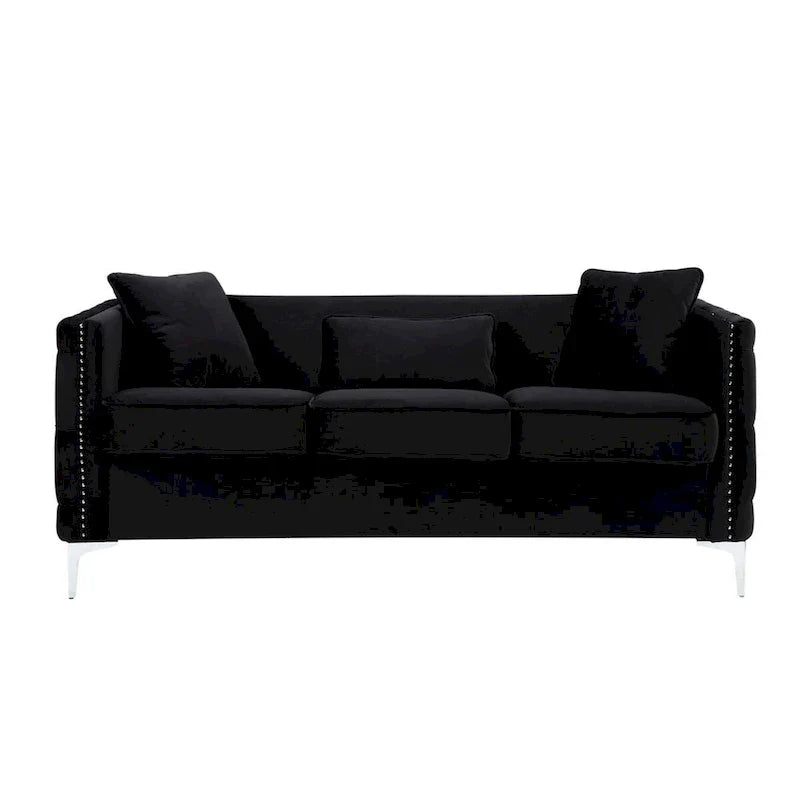 Ensemble Salon en Velours Noir
