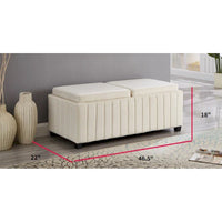 Banc ottoman de rangement rembourré pour chambre et salon