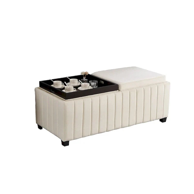 Banc de rangement ottoman rembourré pour chambre d'enfant, salon