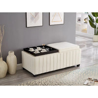 Banc ottoman de rangement rembourré pour chambre et salon