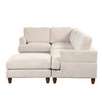 Canapé sectionnel modulable avec ottoman sectionnel d'angle en forme de L