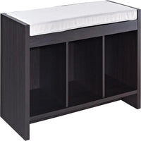 Banc de rangement avec coussin