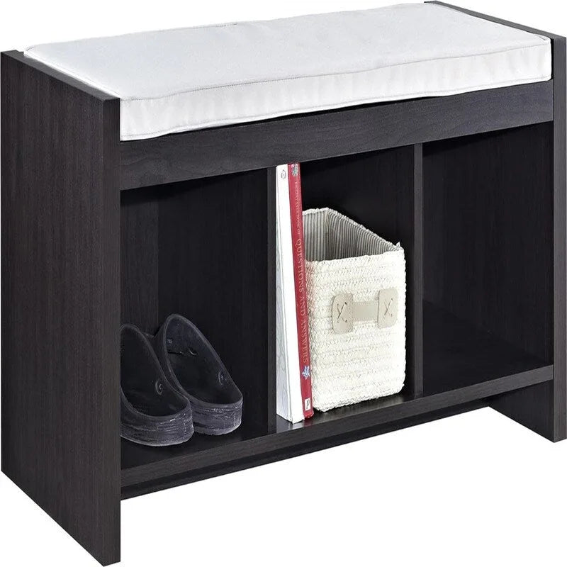 Banc de rangement avec coussin