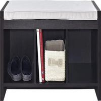 Banc de rangement avec coussin