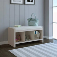 Banc de rangement avec coussin