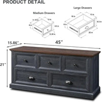 Banc de placard de rangement - 15.86D x 45W x 21.14H