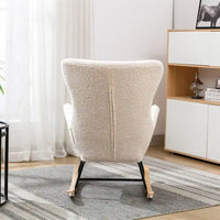 Teddy - Chaise berçante à assise rembourrée en tissu