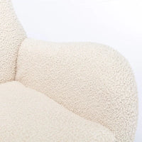 Teddy - Chaise berçante à assise rembourrée en tissu