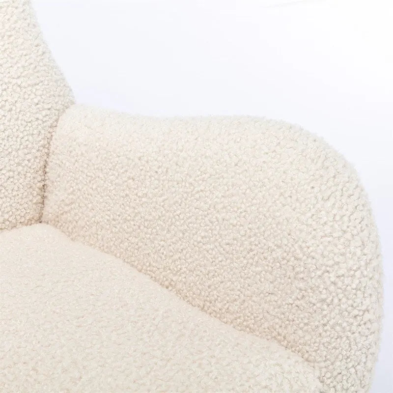 Teddy - Chaise berçante à assise rembourrée en tissu