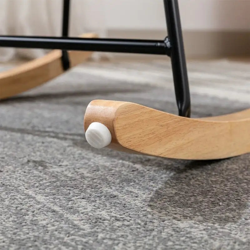 Teddy - Chaise berçante à assise rembourrée en tissu