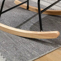 Teddy - Chaise berçante à assise rembourrée en tissu
