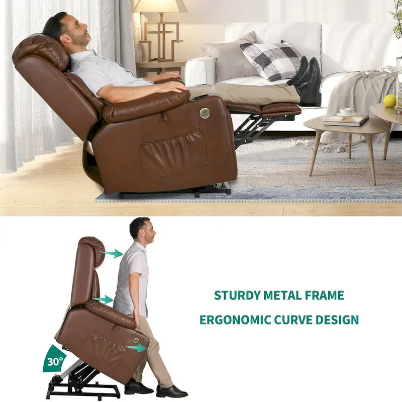 Fauteuil de massage inclinable en PU Moasis