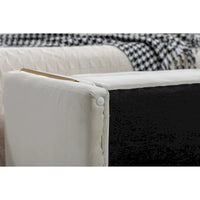 Banc de rangement en velours pour chambre avec liseré métallique doré pour salon, chambre, intérieur