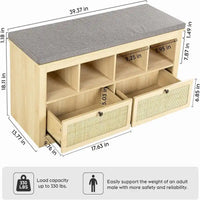Banc à chaussures de rangement