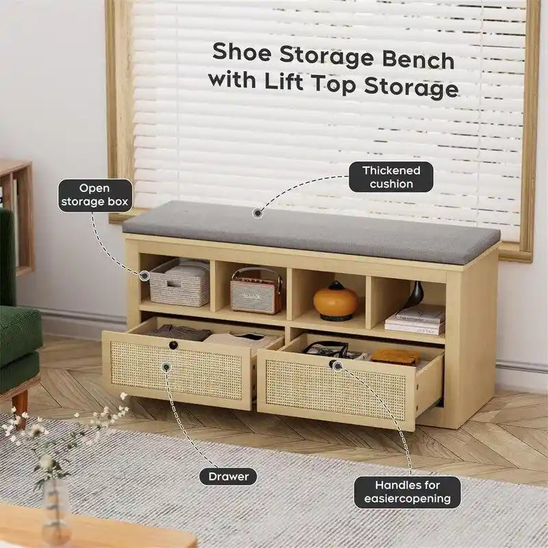 Banc à chaussures de rangement