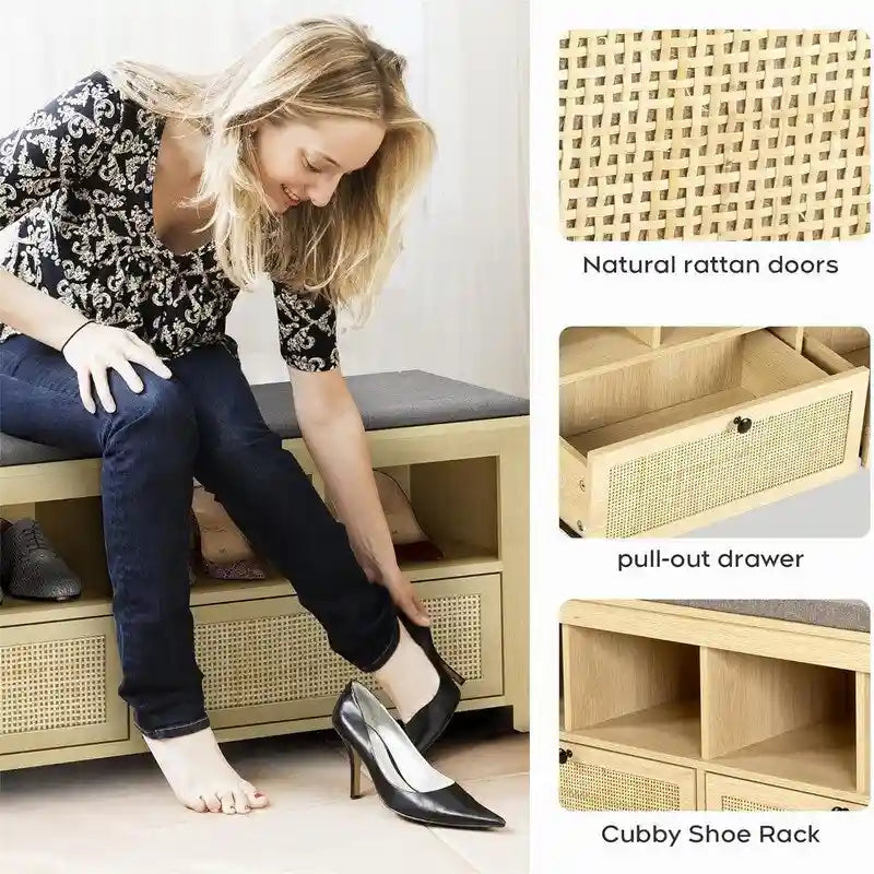 Banc à chaussures de rangement