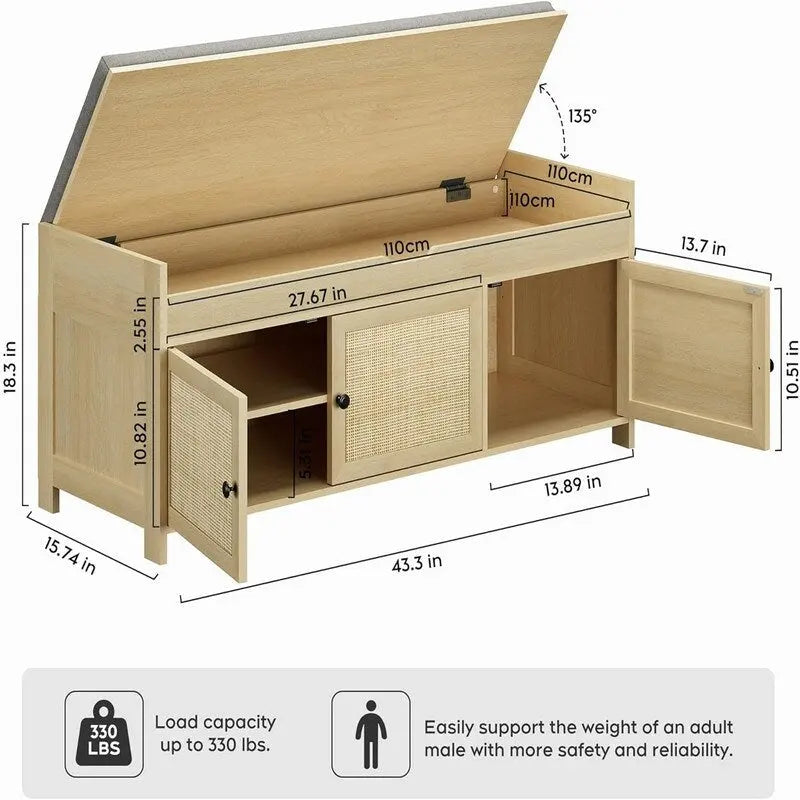 Banc à chaussures de rangement