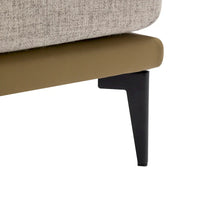 Fauteuil tonneau moderne en tissu bicolore