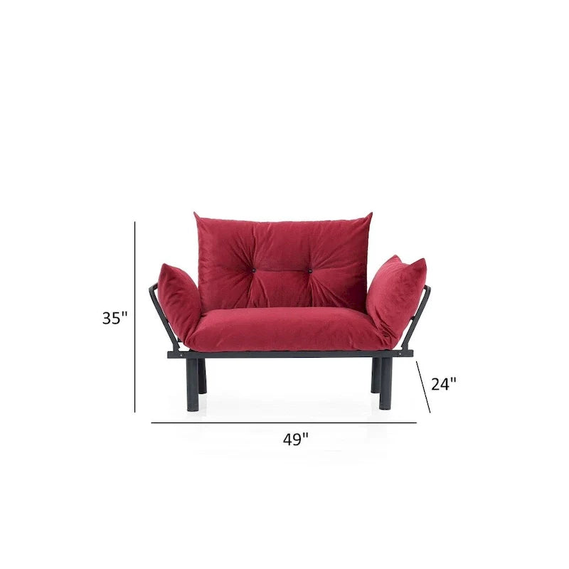Causeuse futon Sona, cadre pliable