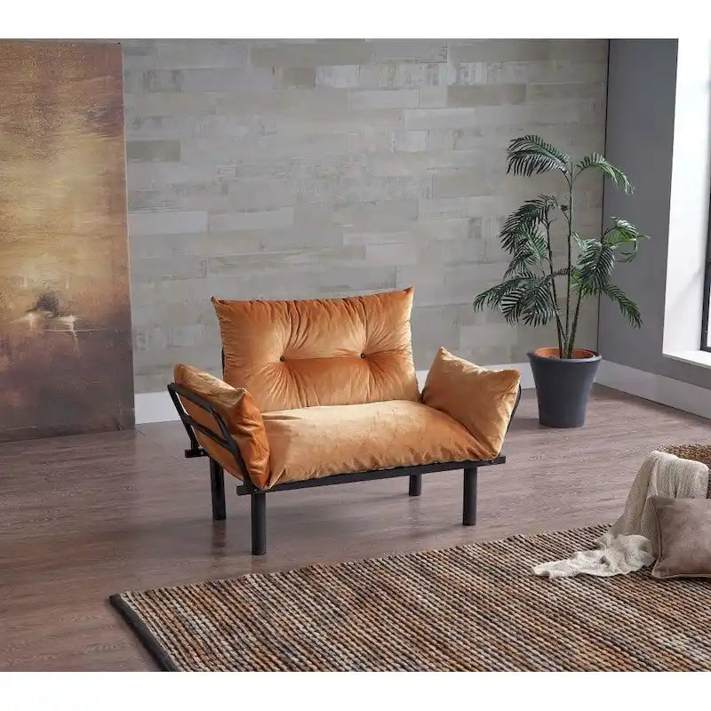 Causeuse futon Sona, cadre pliable