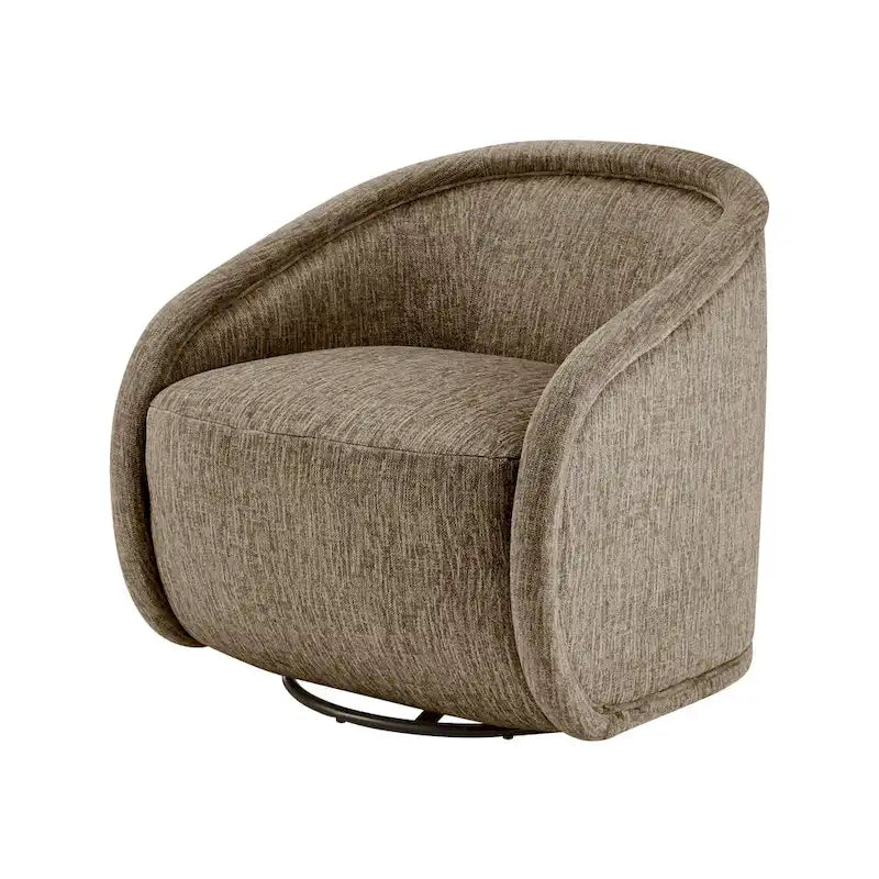 Fauteuil d'appoint pivotant en tissu Margareth