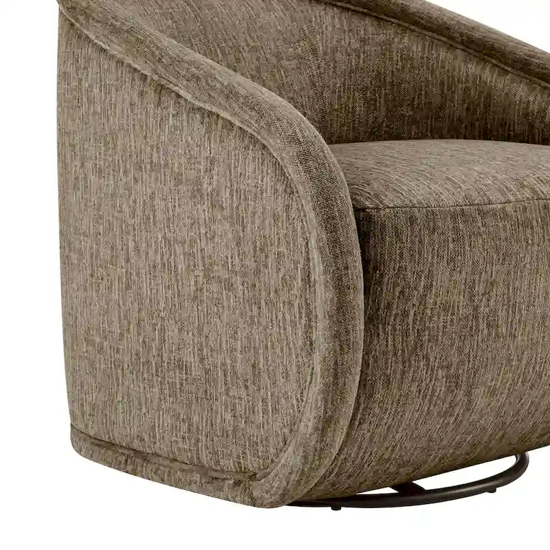 Fauteuil d'appoint pivotant en tissu Margareth