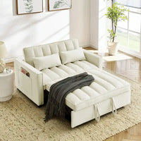 Causeuse-canapé moderne en velours avec lit escamotable, convertible 3 en 1 pour salon canapé-lit