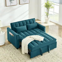 Causeuse-canapé moderne en velours avec lit escamotable, convertible 3 en 1 pour salon canapé-lit
