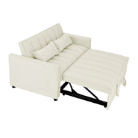 Causeuse-canapé moderne en velours avec lit escamotable, convertible 3 en 1 pour salon canapé-lit